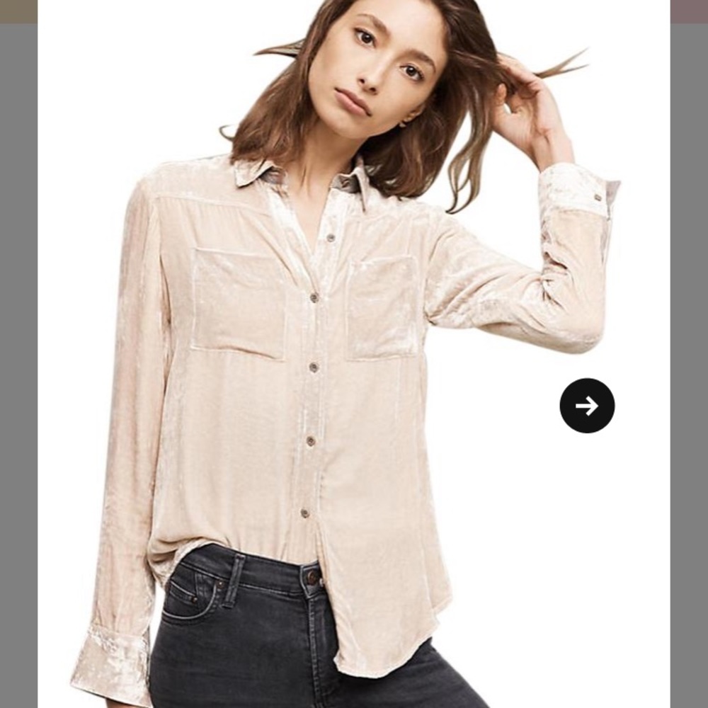 NWOT Anthropologie Holding Horses velvet shirt XSP